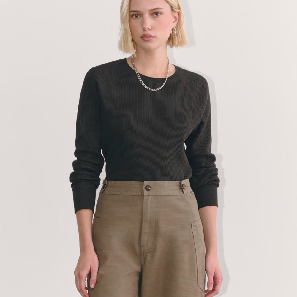 NWT Everlane organic cotton Black crew